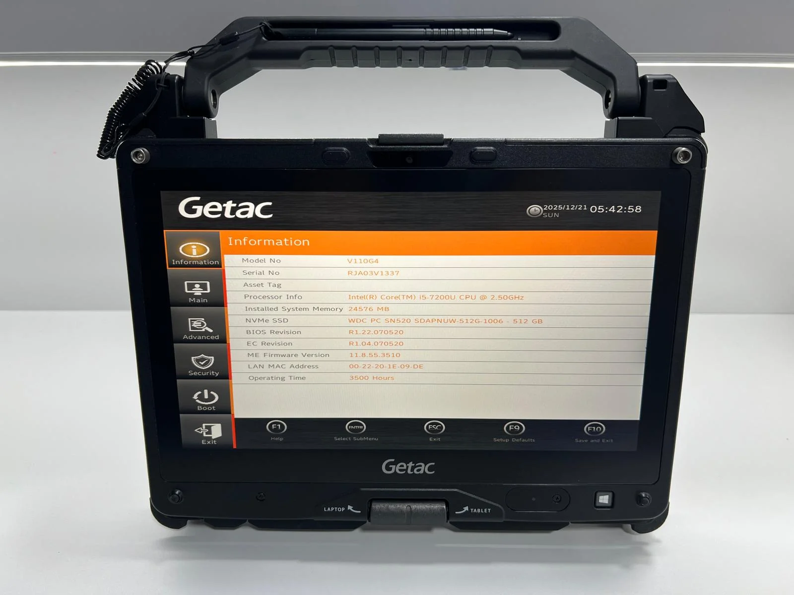 Laptop SH GETAC Fully Rugged i5-7200U NVME 512GB 24GB Ram Touchscreen convertible Tablet - imagine 2