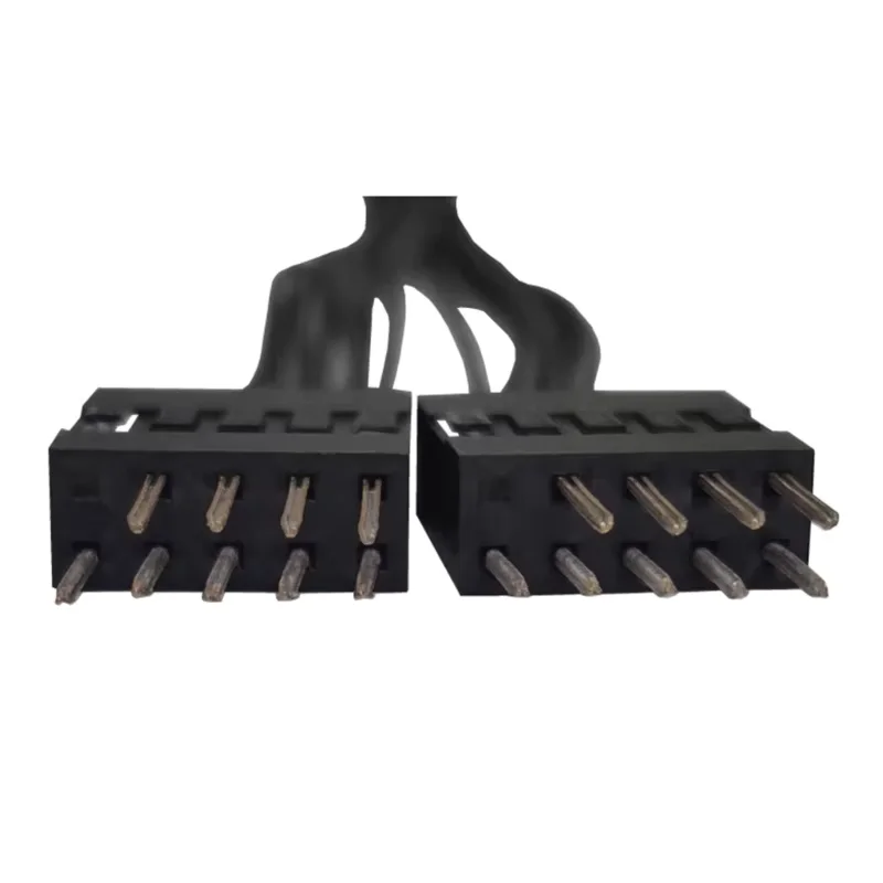 Adaptor/Spliter USB 2.0 9 pin la 2 usb placa baza calculator cablu extensie 17cm - imagine 5