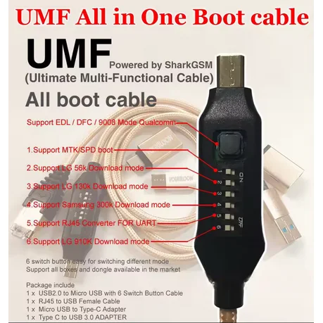 Cablu UMF EDL Qualcomm MTK/SPD pentru telefoane mobile multifunctional - imagine 2