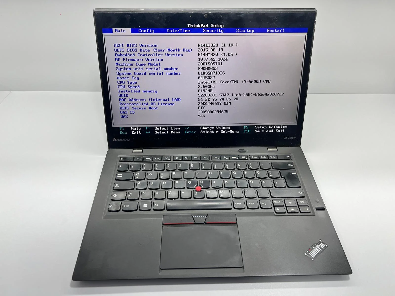 Laptop SH Piese/Incomplet Lenovo Thinkpad X1 Carbon 3rd Gen