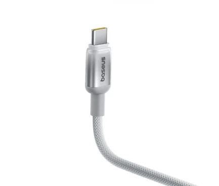 Cablu Date si Incarcare USB-C - USB-C Baseus Discolor 100W 1m Argintiu - imagine 2