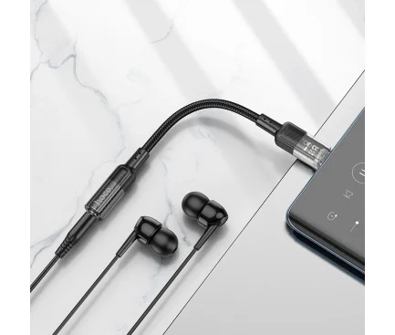Adaptor Audio USB-C - 3.5mm HOCO LS37 Negru - imagine 4