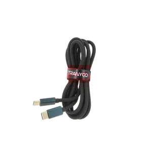 Cablu date Type-C - Type-C 240W Fast Charge TRANYOO CC-7 textil
