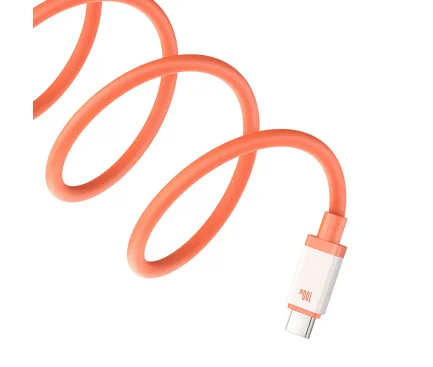 Cablu Date si Incarcare USB-A - USB-C Baseus Zero Degree Series 100W 2m Rosu - imagine 4