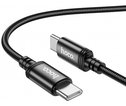 Cablu Date si Incarcare USB-C - USB-C 60W 3m Negru HOCO X91