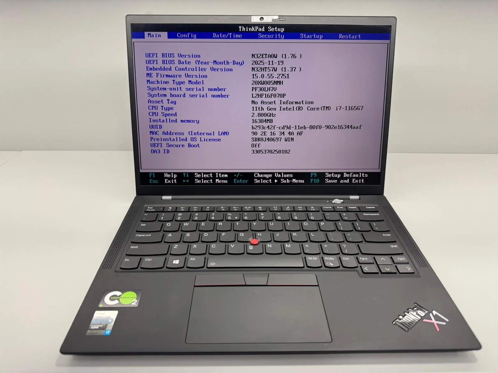 Laptop SH Lenovo Thinkpad X1 Carbon Gen 9 i7-1165G7 16gb RAM SSD 512gb baterie noua