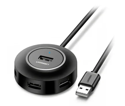 Hub USB UGREEN CR106 4 x USB-A 1m Negru