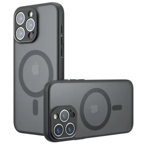 Husa iPhone 14 Pro Max MagSafe – Frosted Black Techsuit – PureFrost