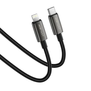 Cablu date Acefast - USB-C to Lightning 30W Braided 1.2m - Negru