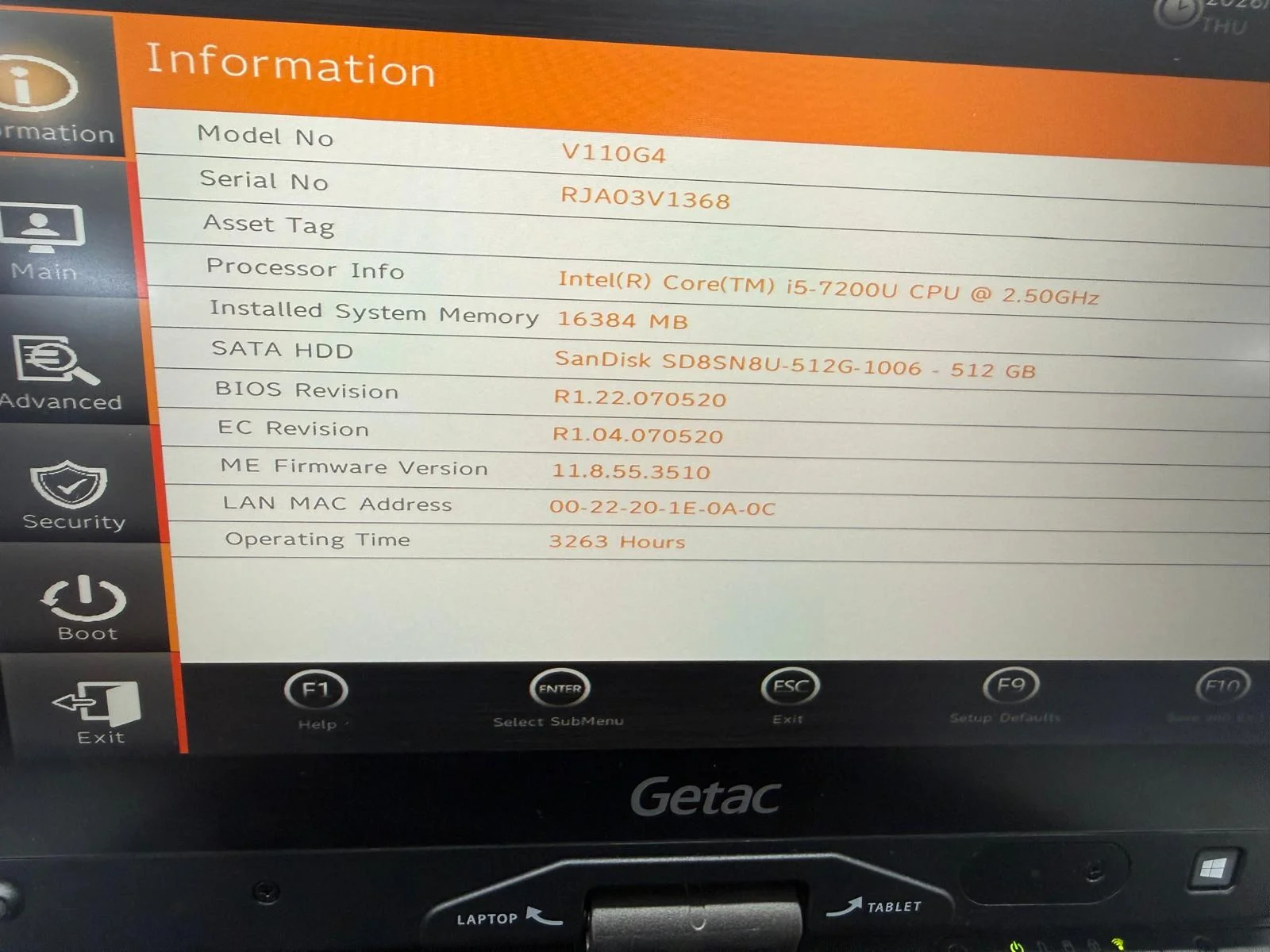 Laptop SH GETAC v110 Fully Rugged i5-7200U SSD 512Gb 16GB Ram Touchscreen convertible Tablet - imagine 4