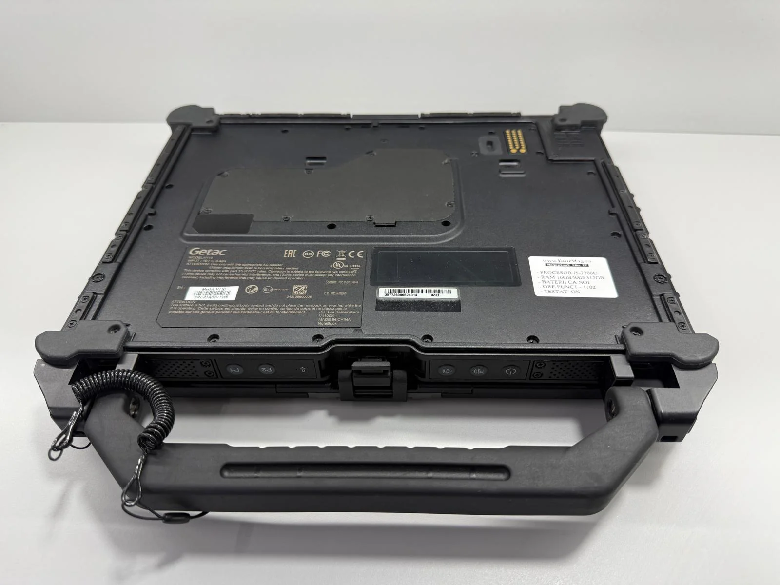 Laptop SH GETAC v110 G4 Fully Rugged i5-7200U SSD 512Gb 16GB Ram Touchscreen - imagine 4