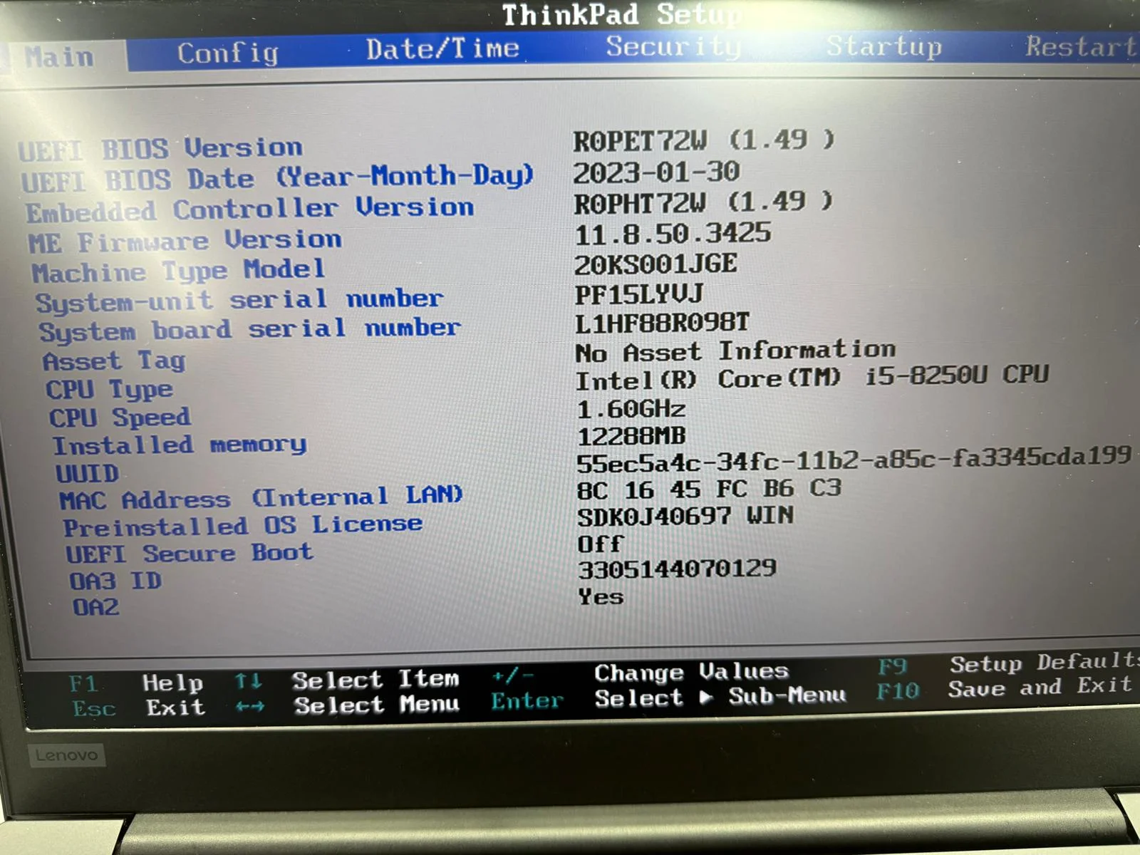 Laptop SH Lenovo E580 i5-8250U 12Gb RAM Ssd 256Gb 15.6 inch display - imagine 2