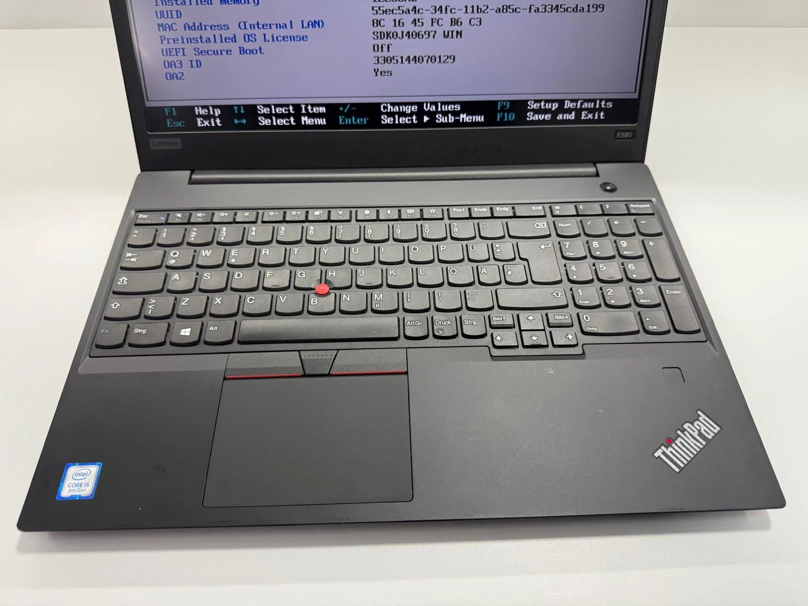 Laptop SH Lenovo E580 i5-8250U 12Gb RAM Ssd 256Gb 15.6 inch display - imagine 3