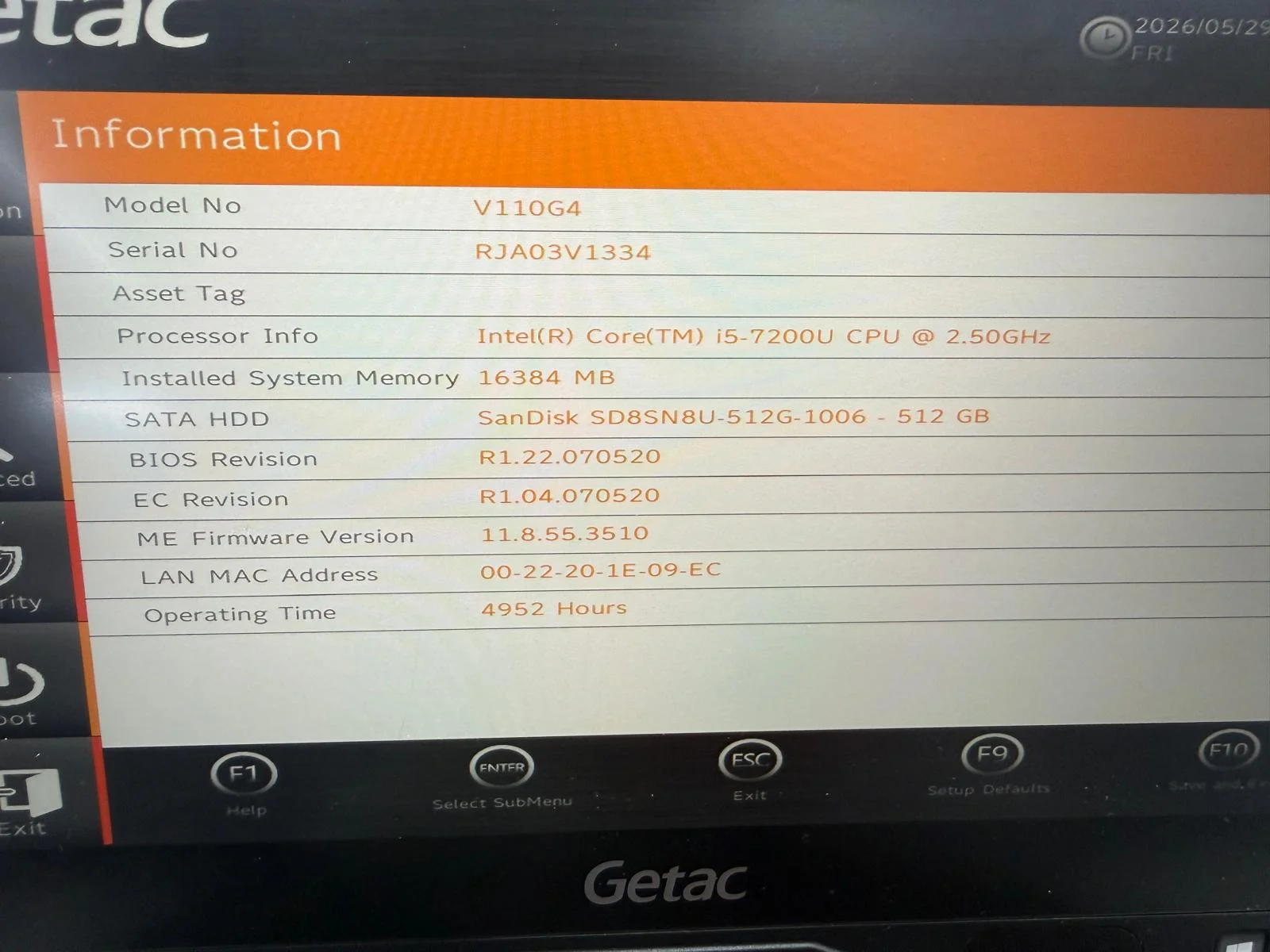 Laptop SH GETAC v110 g4 Fully Rugged i5-7200U SSD 512Gb 16GB Ram diagnoza auto touchscreen - imagine 2