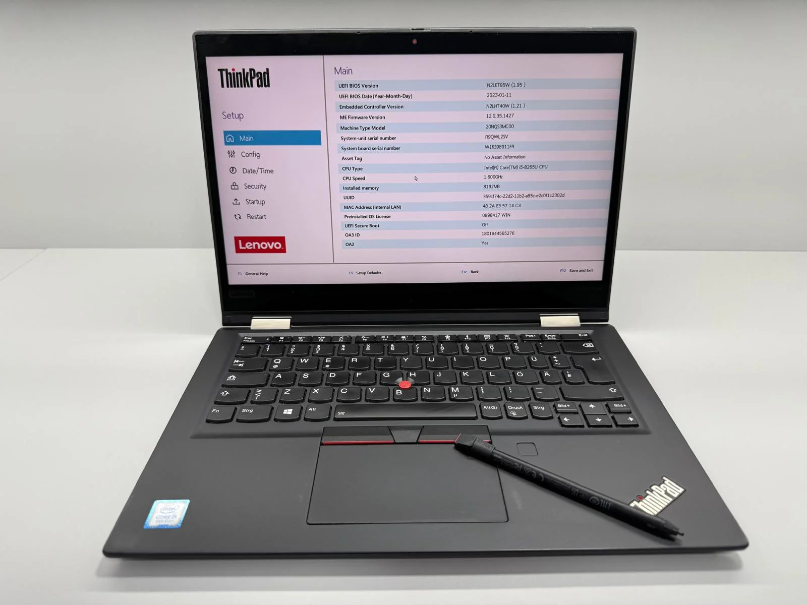 Laptop SH Lenovo Thinkpad X390 YOGA i5-8265U incomplet/piese YNC121 - imagine 3