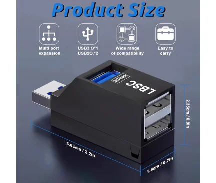 Hub USB Techsuit H11 EchoLink 3in1 Negru - imagine 4