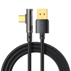 Cablu Date si Incarcare USB-A - USB-C McDodo CA-3380 Angled 100W 1.2m Negru