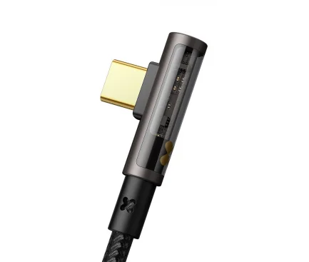 Cablu Date si Incarcare USB-A - USB-C McDodo CA-3380 Angled 100W 1.2m Negru - imagine 4