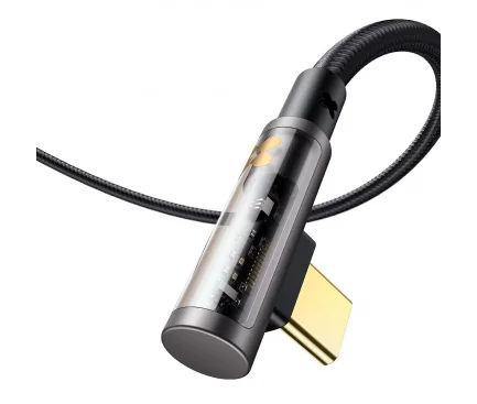 Cablu Date si Incarcare USB-A - USB-C McDodo CA-3380 Angled 100W 1.2m Negru - imagine 5