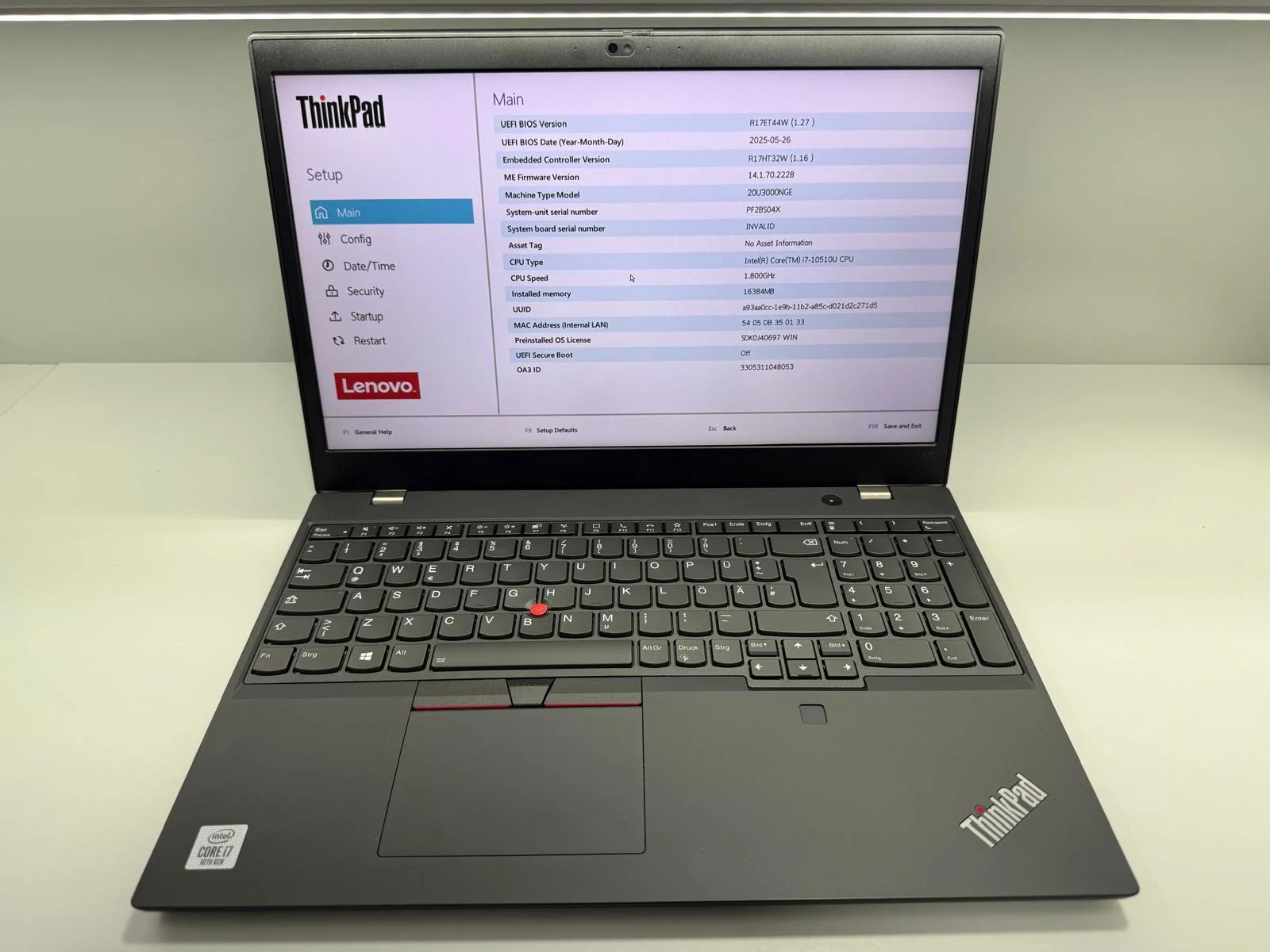 Laptop SH Thinkpad Lenovo L15 i7-10510U 16Gb RAM ssd 512Gb