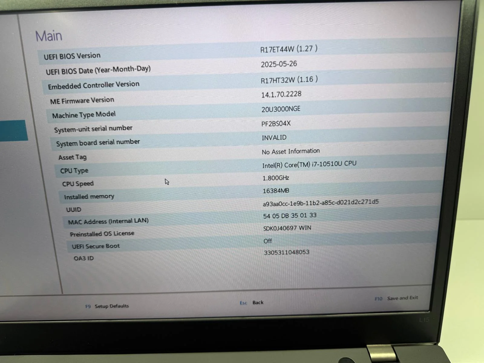 Laptop SH Thinkpad Lenovo L15 i7-10510U 16Gb RAM ssd 512Gb - imagine 2