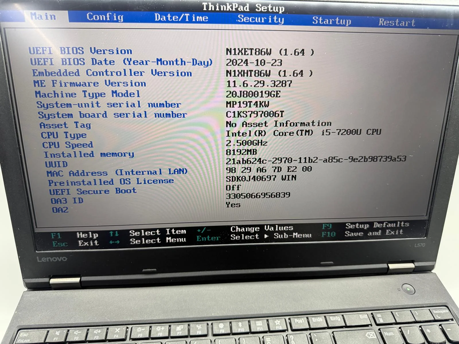 Laptop SH Thinkpad Lenovo L570 i5-7200U 8gb ram ssd 120gb - imagine 2