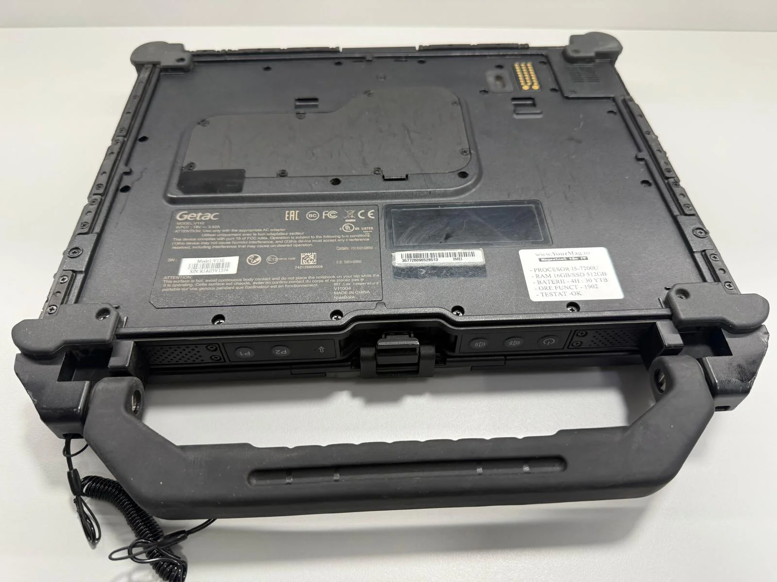 Laptop SH GETAC v110 g4 i5-7200U SSD 512Gb 16GB Ram Fully Rugged diagnoza auto touchscreen - imagine 11