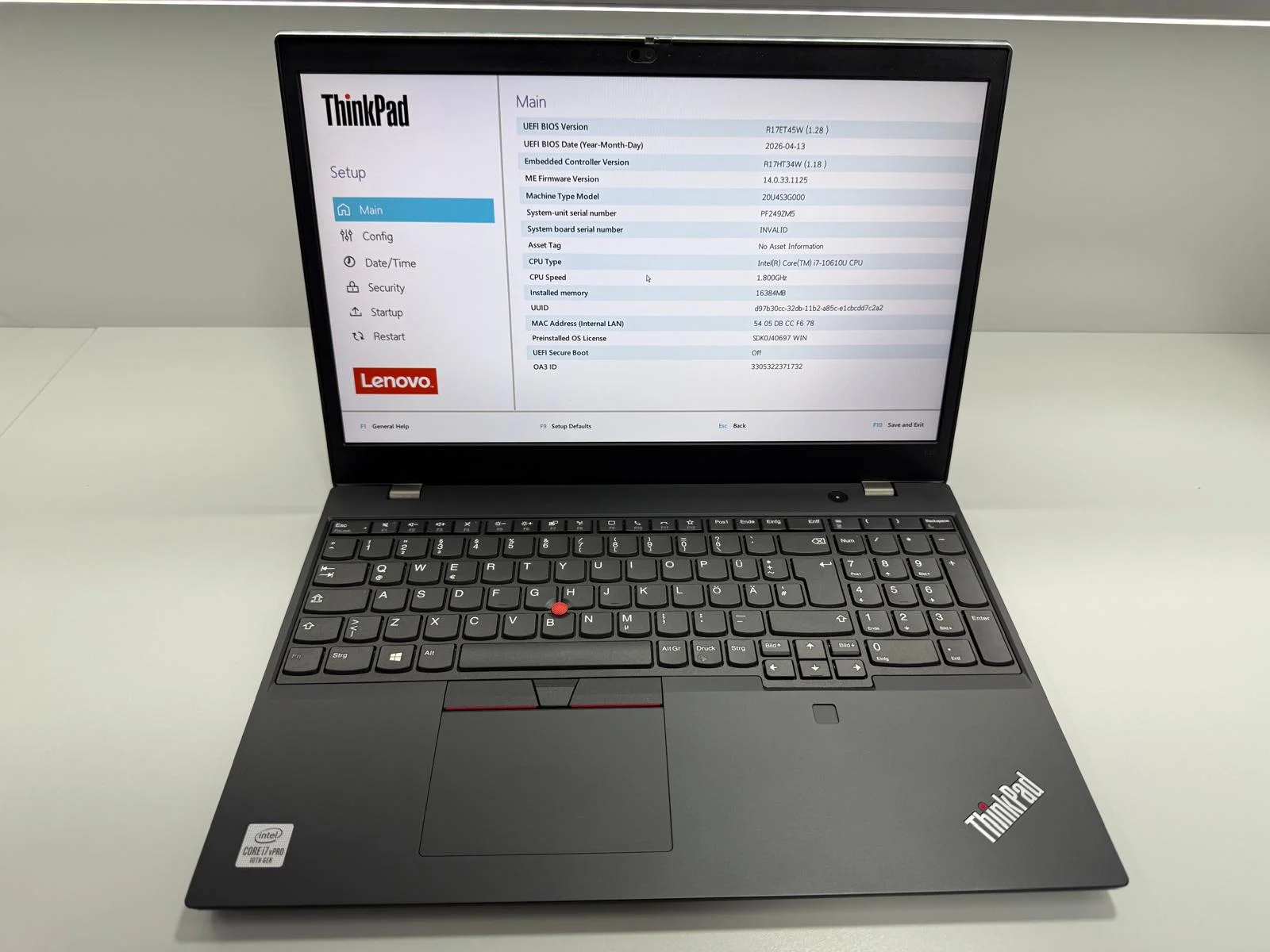Laptop SH Thinkpad Lenovo L15 i7-10510U SSD 512GB RAM 16GB