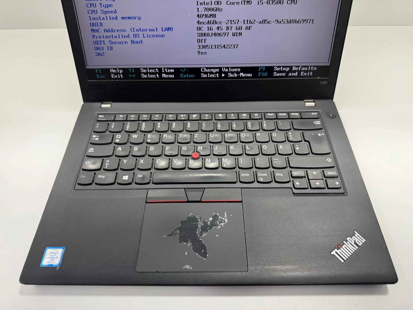 Laptop SH Lenovo Thinkpad T480 incomplet/piese - imagine 3
