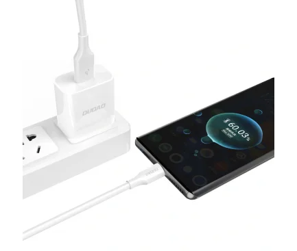 Cablu Date si Incarcare USB-A - microUSB Dudao L2SM 18W 1.2m Alb - imagine 2