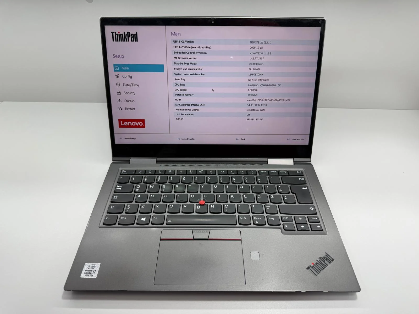 Laptop SH Lenovo Yoga gen 5 i7-10510U 16gb RAM 512gb SSD Touchscreen/Pen