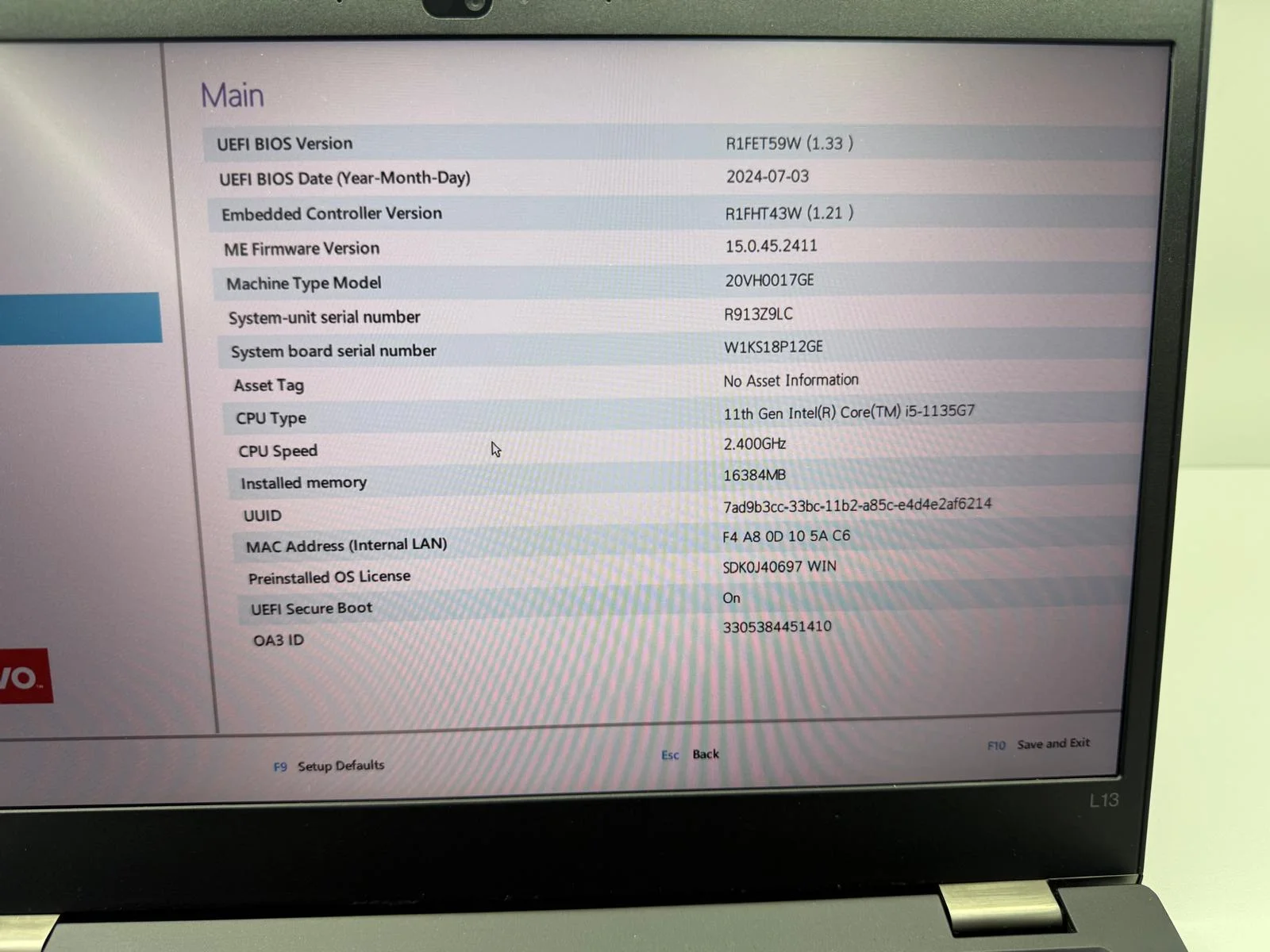 Laptop SH Lenovo Thinkpad L13 Gen 2 i5-1135G7 SSD 512gb NVME 16gb RAM - imagine 3