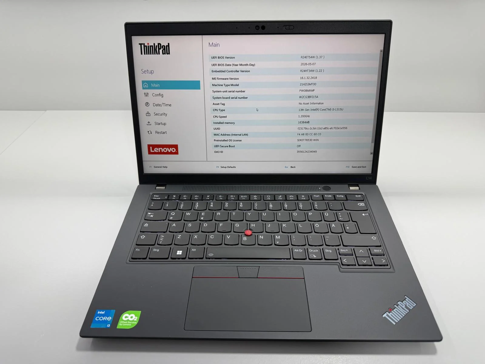 Laptop SH Lenovo L14 gen 3 i3-1315U 16gb RAM ssd NVMe 256