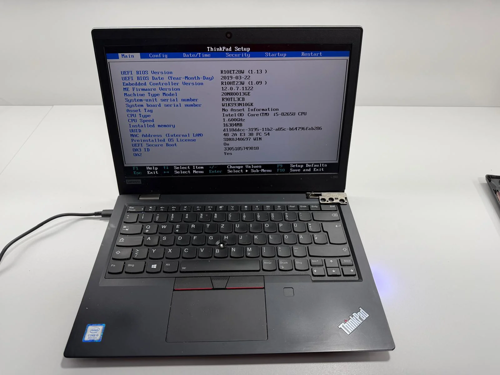 Laptop SH Lenovo L390 incomplet/piese YDZ118