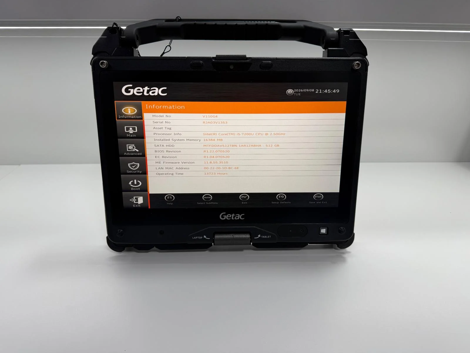 Laptop SH GETAC v110 g4 Fully Rugged i5-7200U SSD 512Gb 16GB Ram diagnoza auto touchscreen - imagine 7