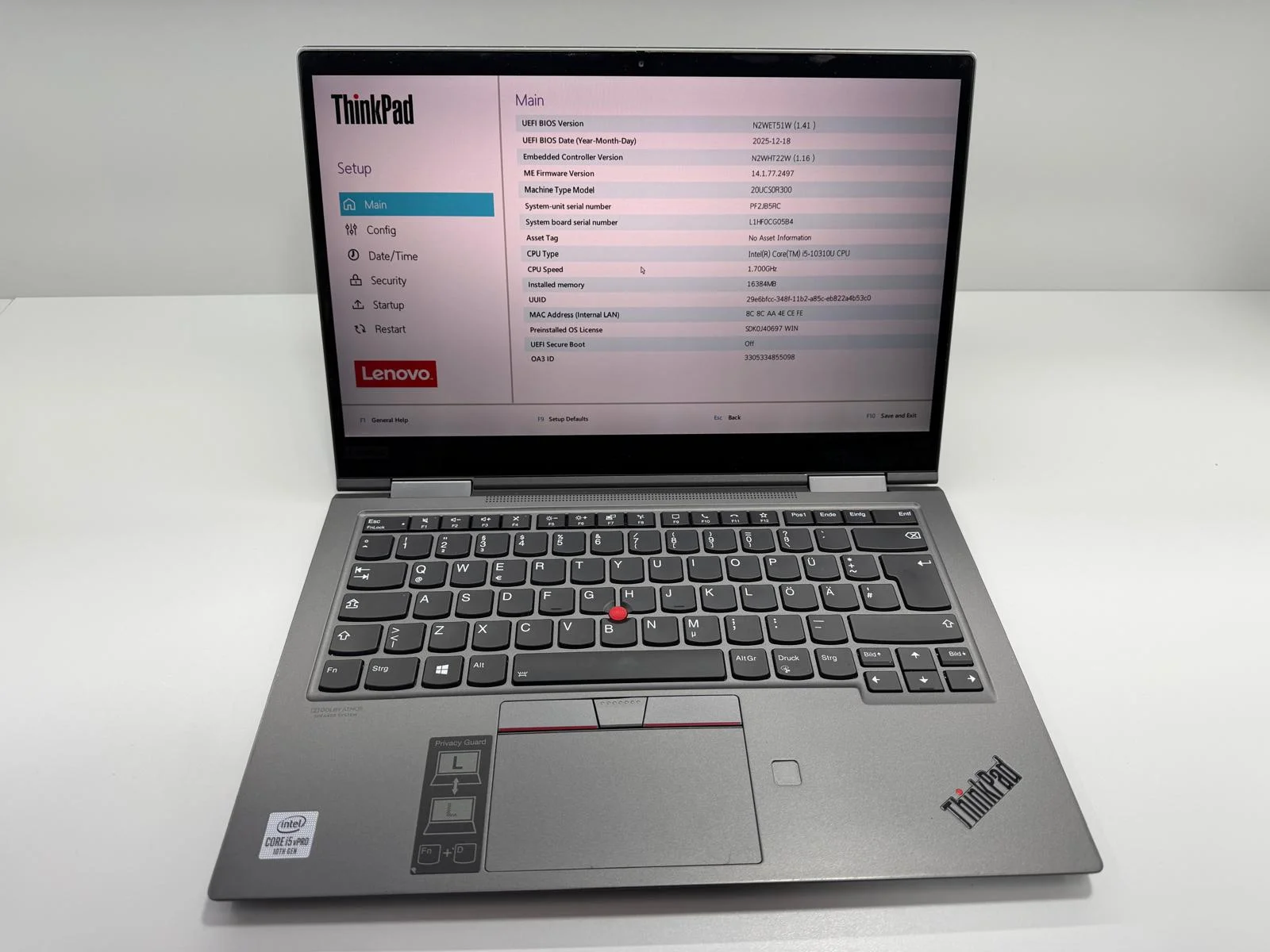 Laptop SH Lenovo Yoga gen 5 i5-10310U 16gb RAM 512gb SSD Touchscreen si creion