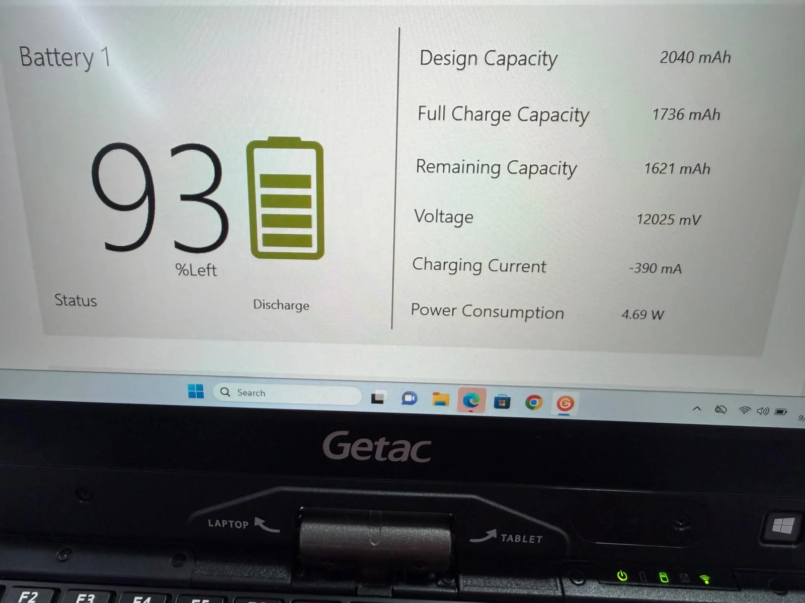 Laptop SH GETAC v110 g4 i5-7200U SSD 512Gb 24GB Ram Fully Rugged - imagine 14