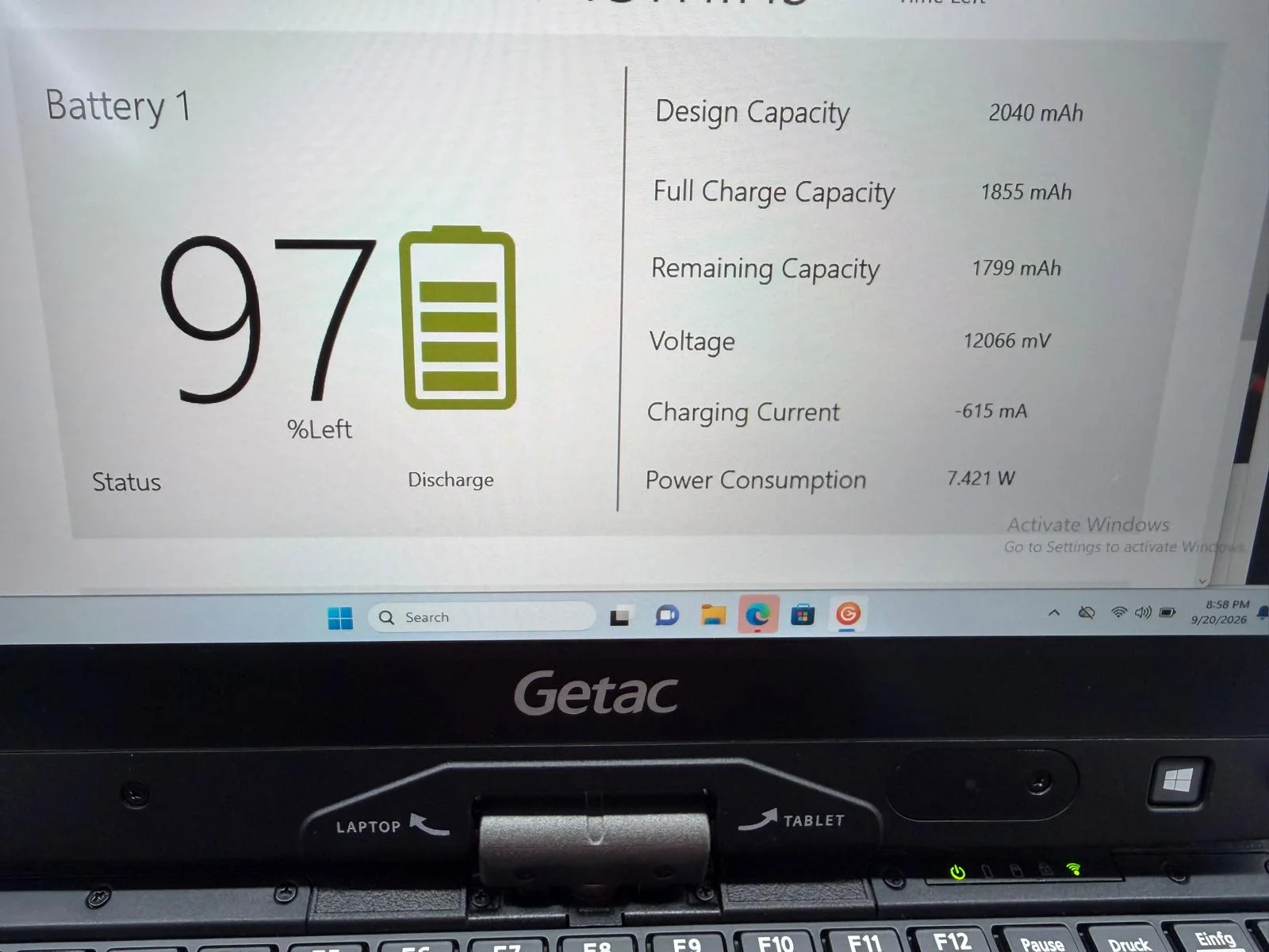 Laptop/Tableta SH GETAC v110 g4 i5-7200U SSD 512Gb 16GB Ram Diagnoza Auto - imagine 12
