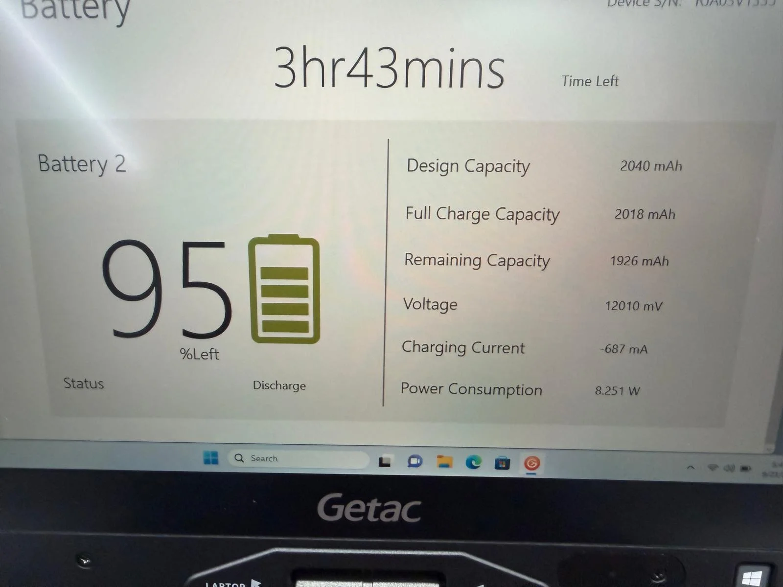 Laptop SH GETAC Fully Rugged i5-7200U SSD 512Gb 24GB Ram Diagnoza - imagine 12