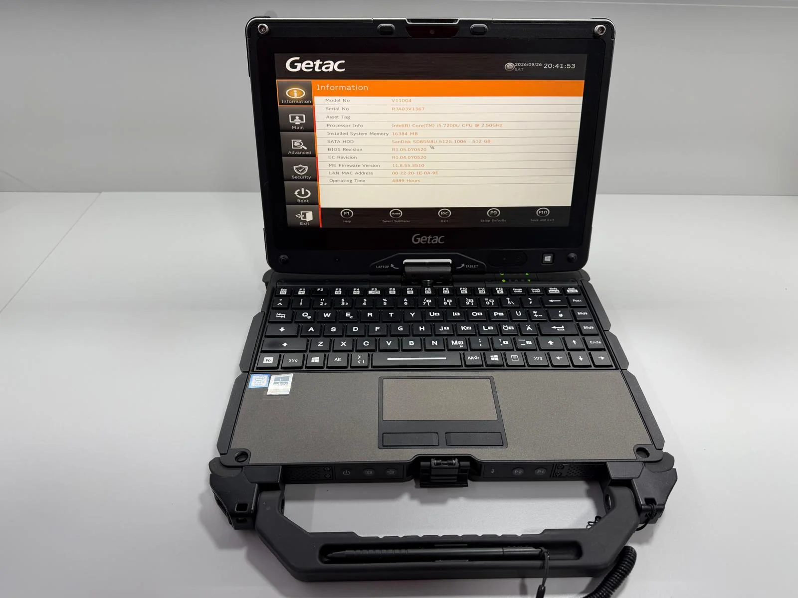 Laptop SH GETAC Fully Rugged i5-7200U SSD 512Gb 16GB Ram - imagine 2