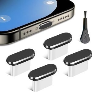 Set 4 Dopuri Protectie Praf Port Type C Techsuit PortShieldX Negru