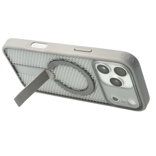 Toc TPU+PC 3D Grid Apple iPhone 17 Pro Max Titanium Grey