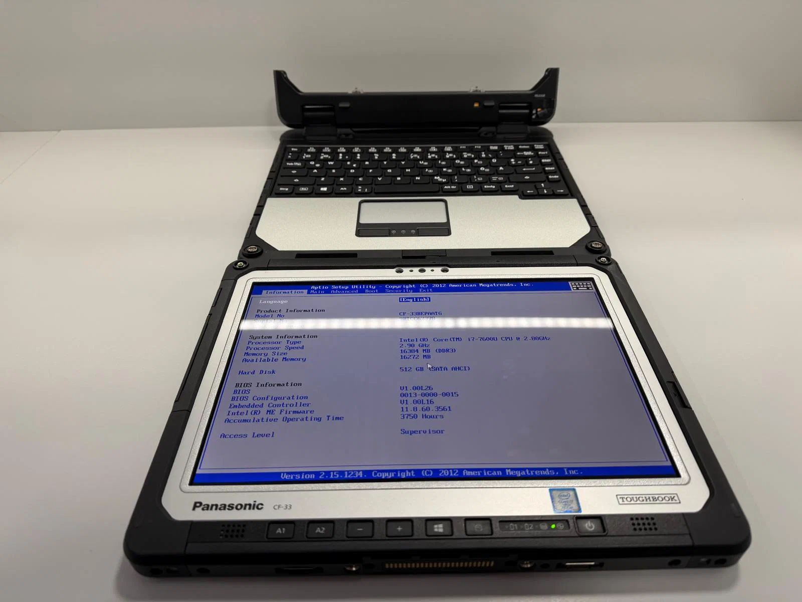 Laptop/Tableta SH Panasonic Toughbook CF-33 i7-7600U SSD 512gb 16gb RAM tastatura detasabila - imagine 2