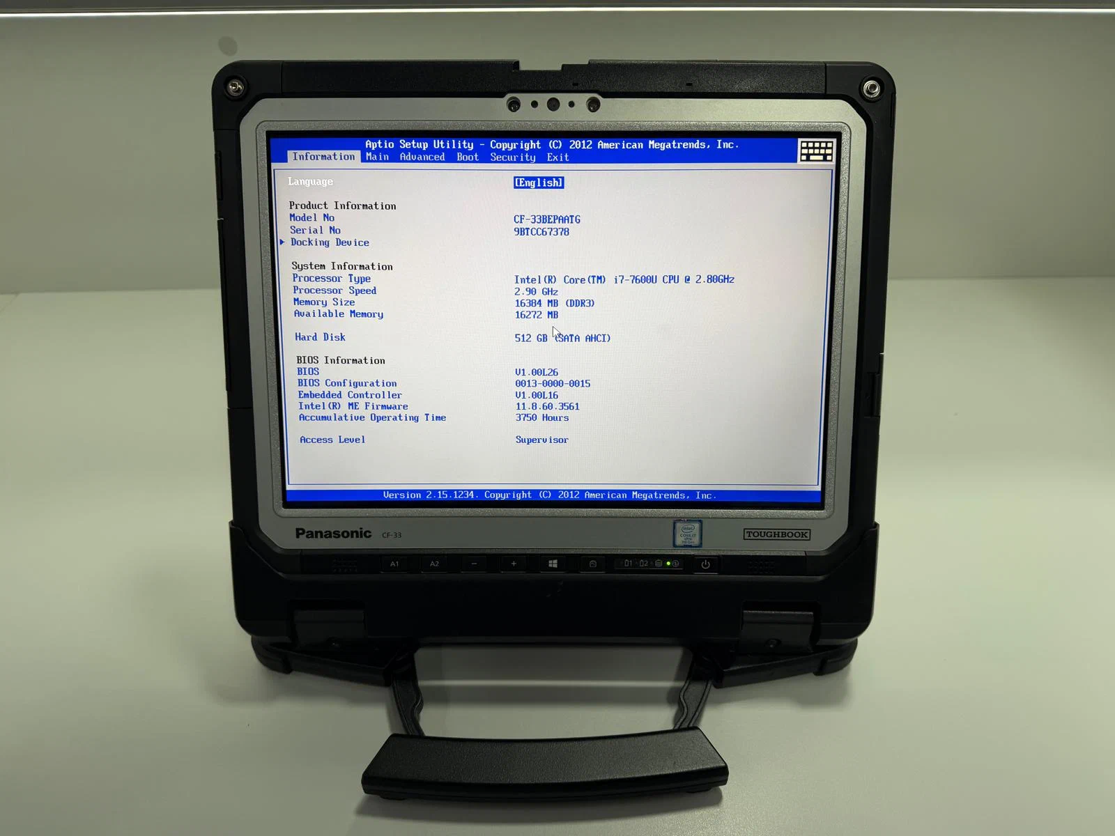 Laptop/Tableta SH Panasonic Toughbook CF-33 i7-7600U SSD 512gb 16gb RAM tastatura detasabila - imagine 3