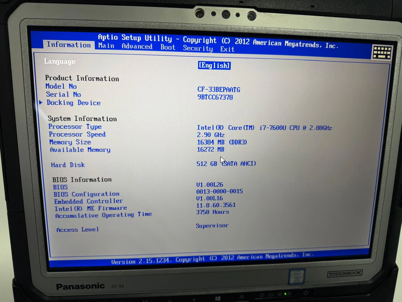 Laptop/Tableta SH Panasonic Toughbook CF-33 i7-7600U SSD 512gb 16gb RAM tastatura detasabila - imagine 4