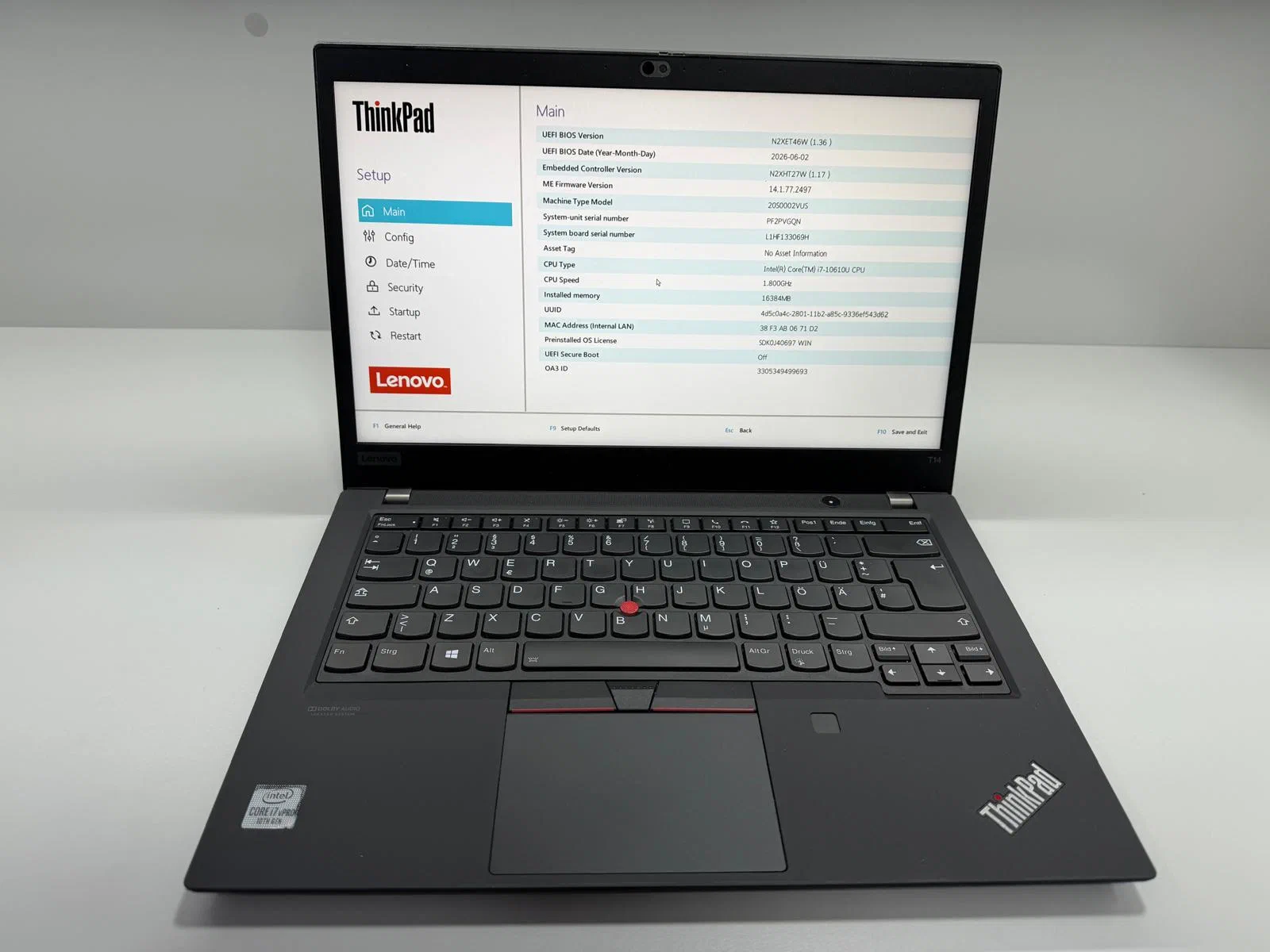 Laptop SH Lenovo ThinkPad T14 Gen 1 i7-10610U 16GB RAM SSD 512GB Touchscreen